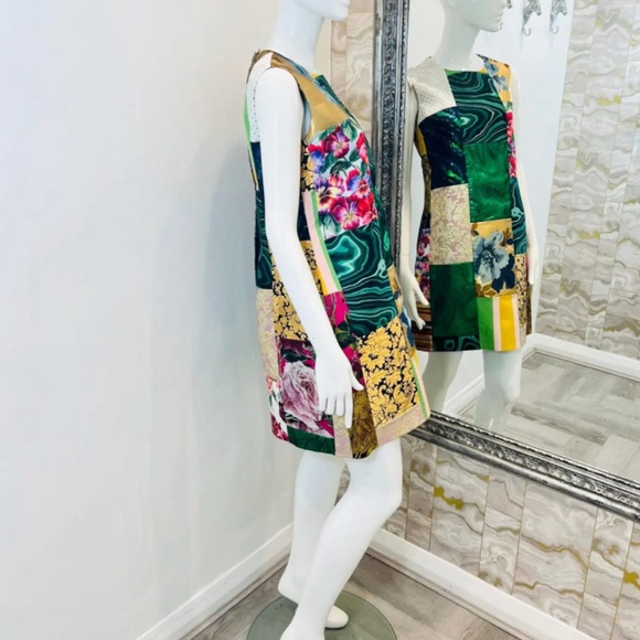 Dolce & Gabbana Brocade & Lame Patchwork Dress - Picture 4 of 9